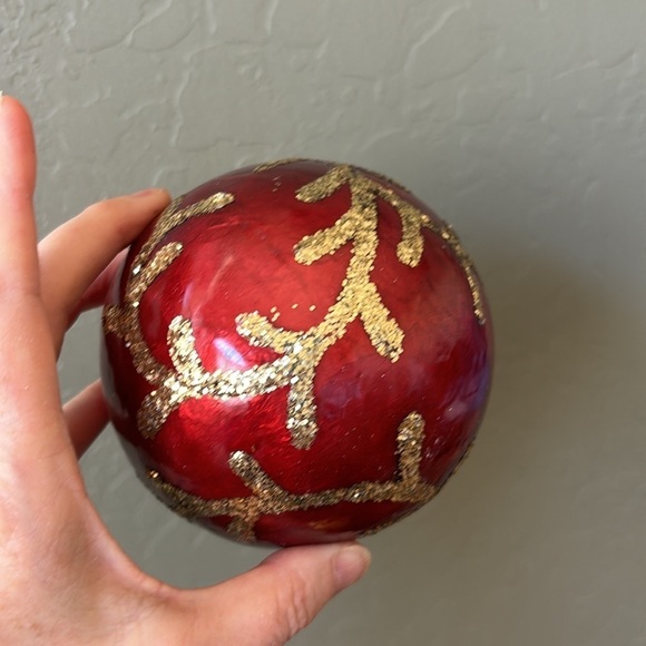Decorative Red and Gold Accent Ball Set - Picture 7 of 7